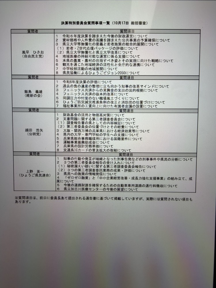 令和6年度決算特別委員会最終日
